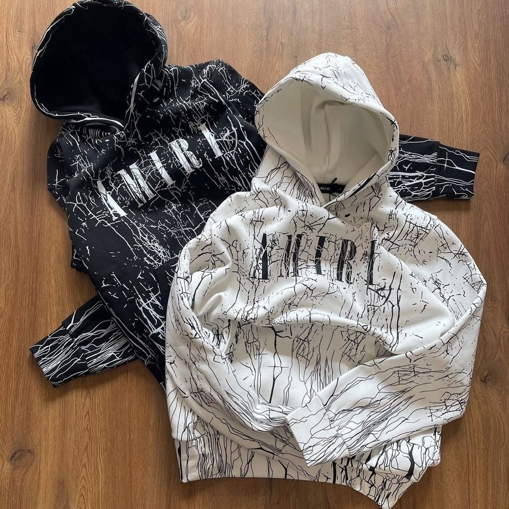 INFRI Black and White Graphic Hoodies